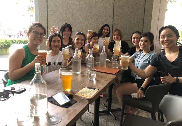 Dentons Women first ever hash event in Singapore