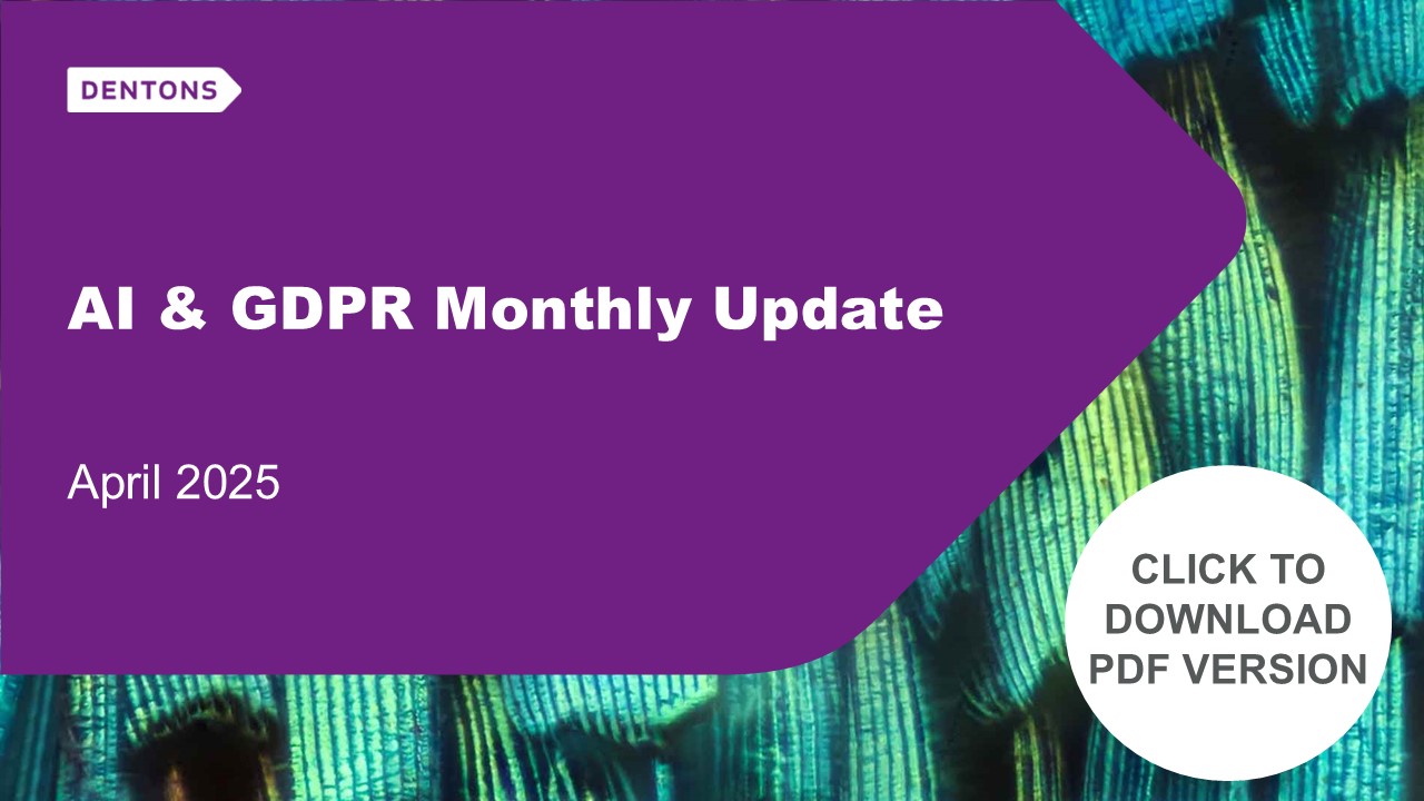 AI and GDPR April 2025 English banner